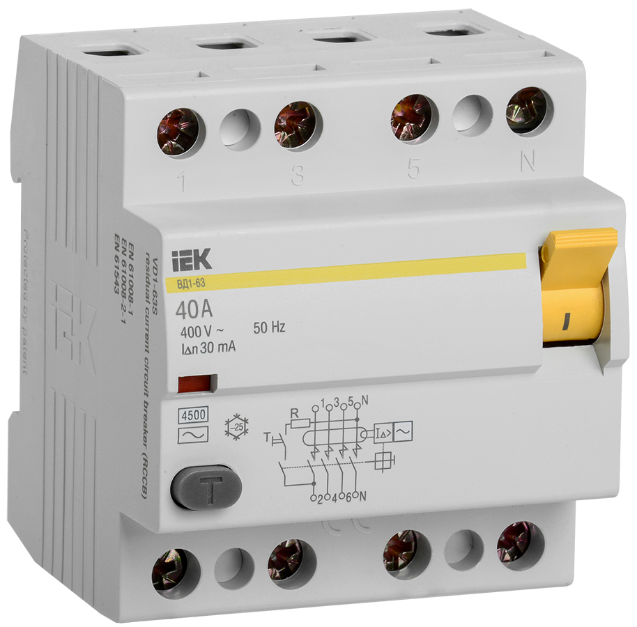 УЗО ВД1-63 4Р 40А 30мА IEK