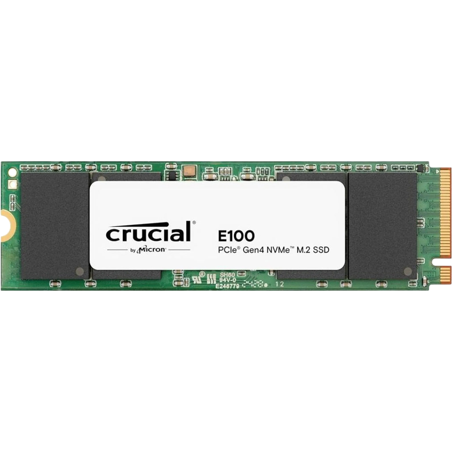 Твердотельный накопитель/ Crucial SSD E100, 1000GB, M.2(22x80mm), NVMe, PCIe 4.0 x4, 3D TLC, R/W 5000/4500MB/s, TBW 80, DWPD 0.3 (12 мес)