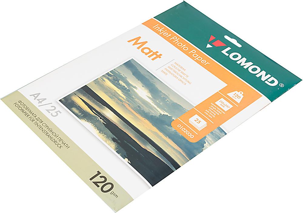 0102030  LOMOND  Матовая бумага 1x A4, 120г/м2, 25л