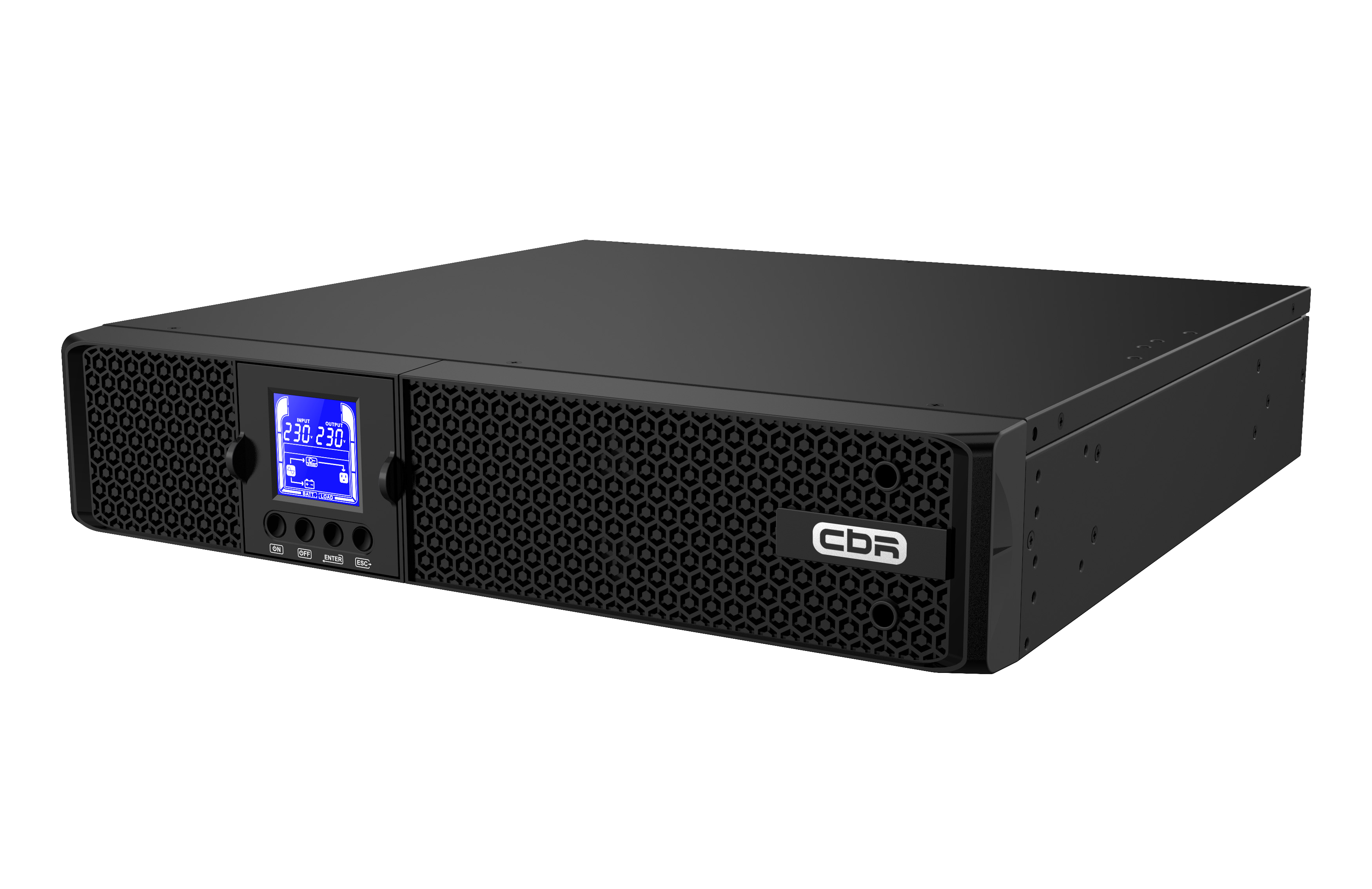 ИБП CBR ESSENCE ESN-1500 RT [Online 1500 VA / 1500 W, Rack/Tower, 8 x C13, LCD, HID-USB, RS232, EPO, SNMP slot] (ESN-1.5KRT-8I-LCHERSC)