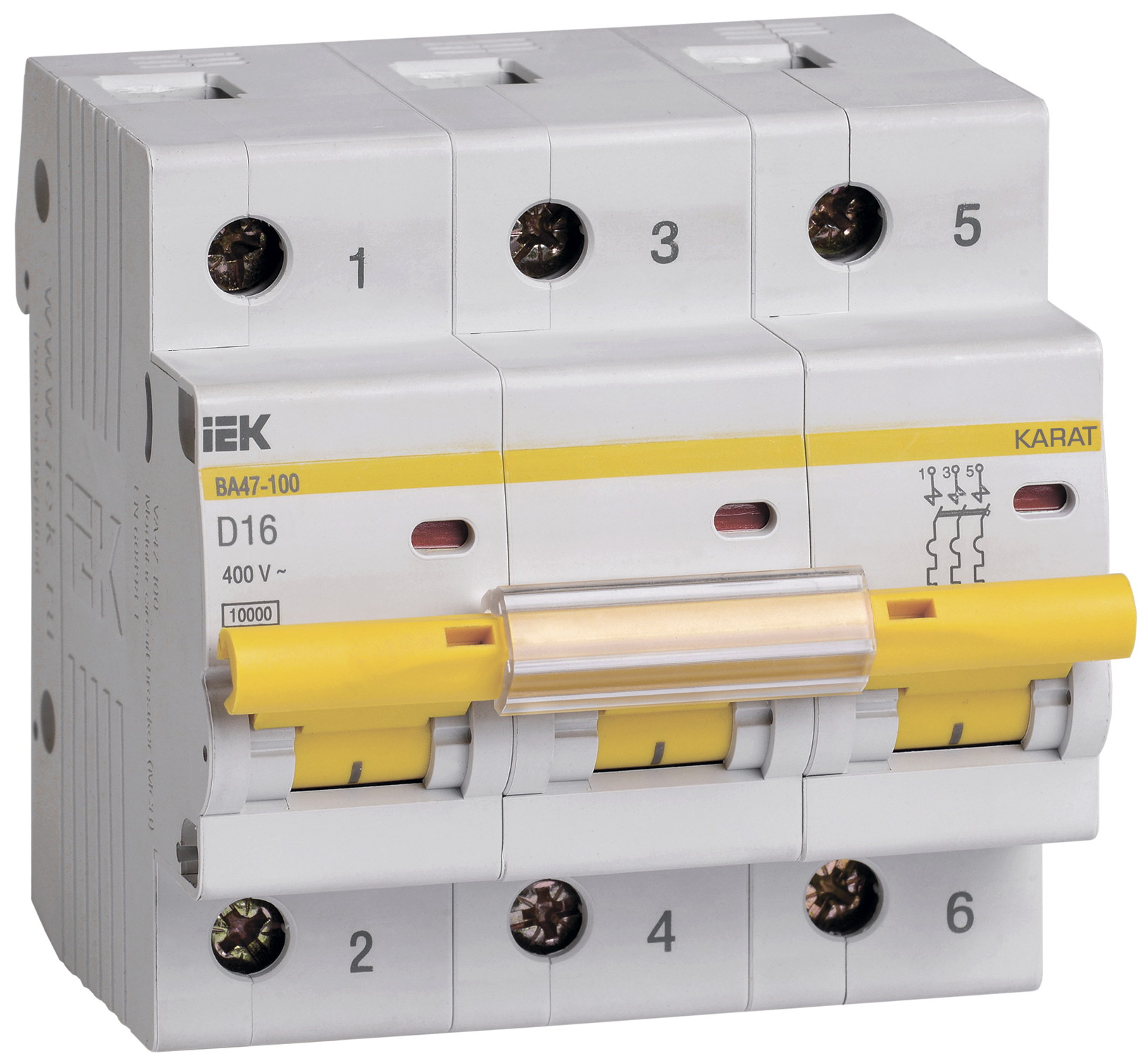 KARAT Авт. выкл. ВА47-100 3P D 16А 10кА IEK