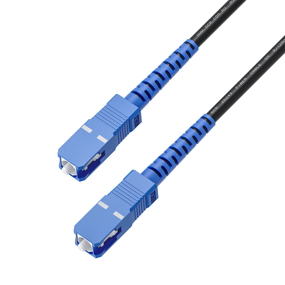 GCR PRO Патч-корд оптический 1.5m соединительный SC/UPC - SC/UPC Simplex одномодовый SM 9/125, LSZH, черный