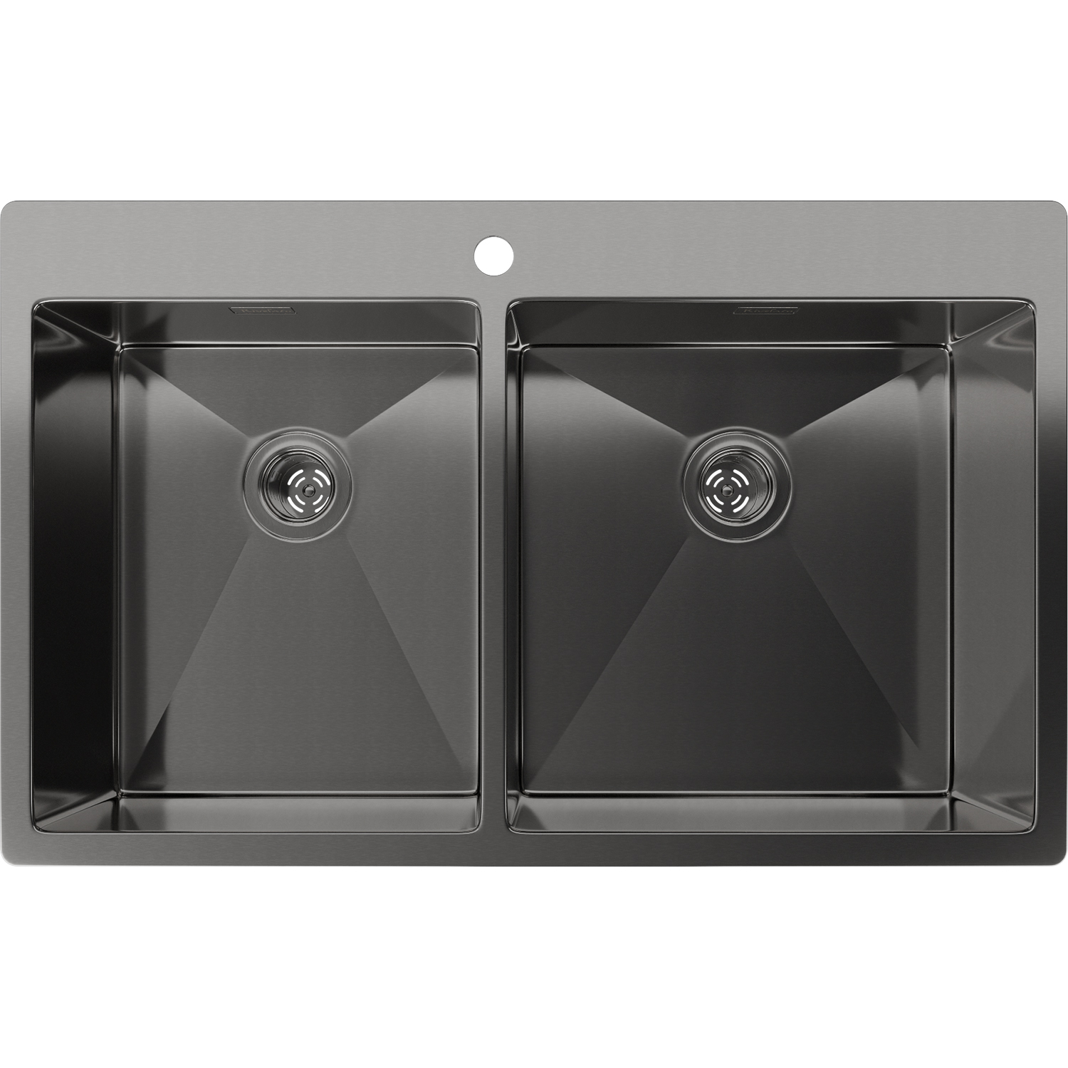 Rivelato Rinox 8050 B2 PVD black Мойка нерж.сталь 2 чаши 800*500*200 мм, монтаж: врезной, материал: нержавеющая сталь, цвет: черный