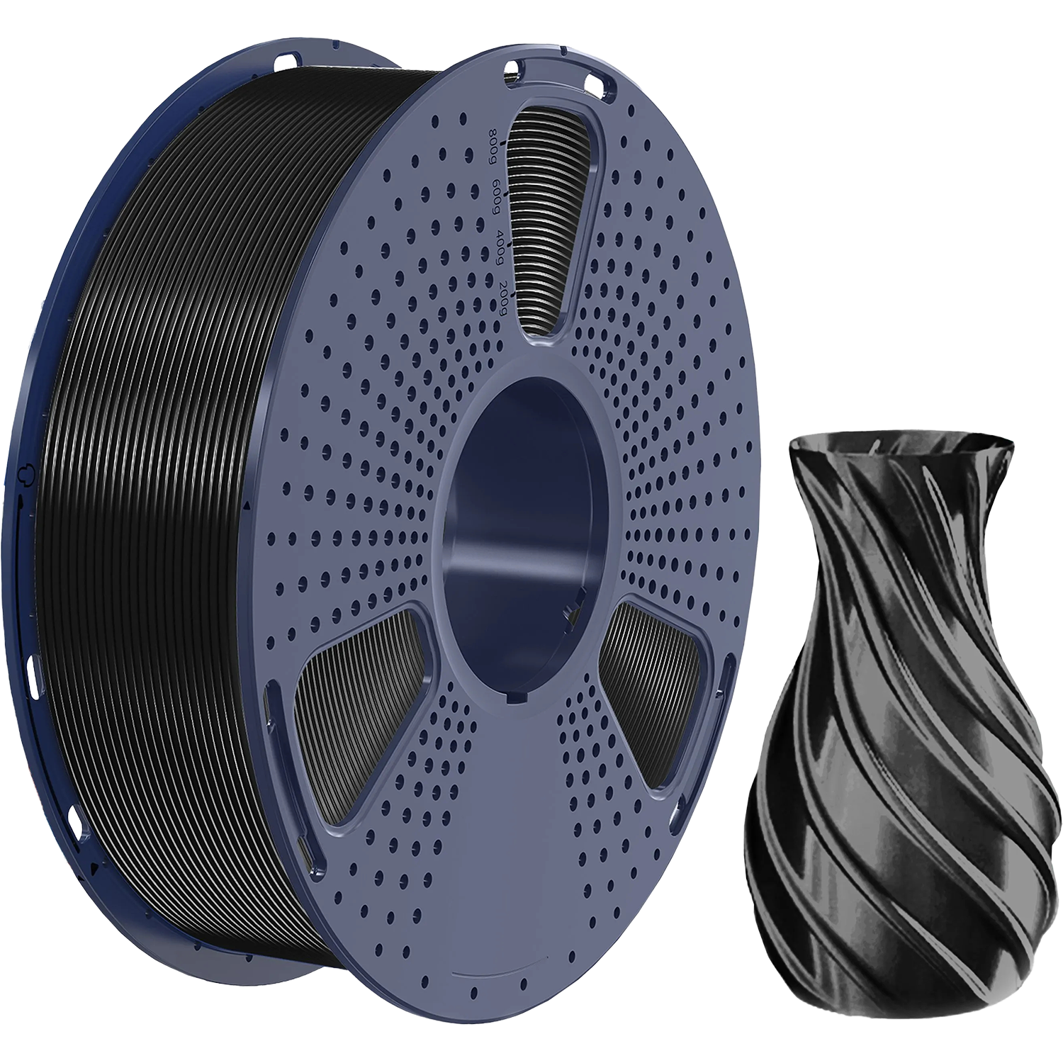 -/ Филамент NVPRINT TPU Silk Black для 3D печати диаметр 1.75мм  длина 330 метров  масса 1 кг