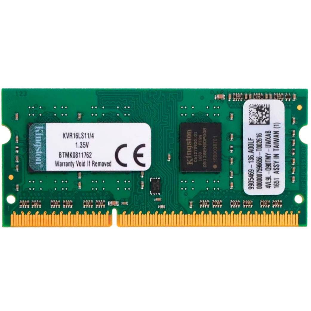 Kingston DDR3 SODIMM 4GB KVR16LS11/4WP PC3-12800, 1600MHz, 1.35V