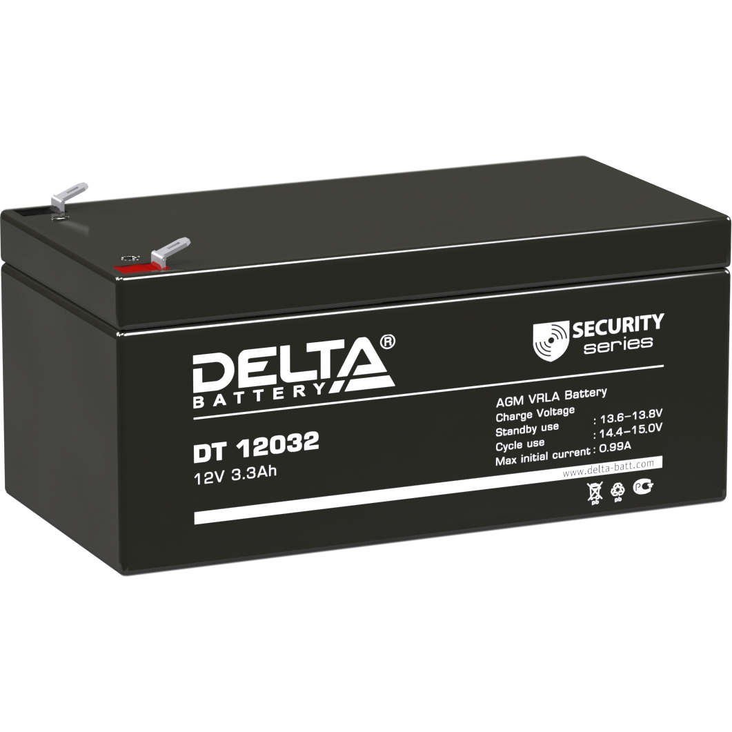 Delta DT 12032 (3.2 А\ч, 12В) свинцово- кислотный аккумулятор