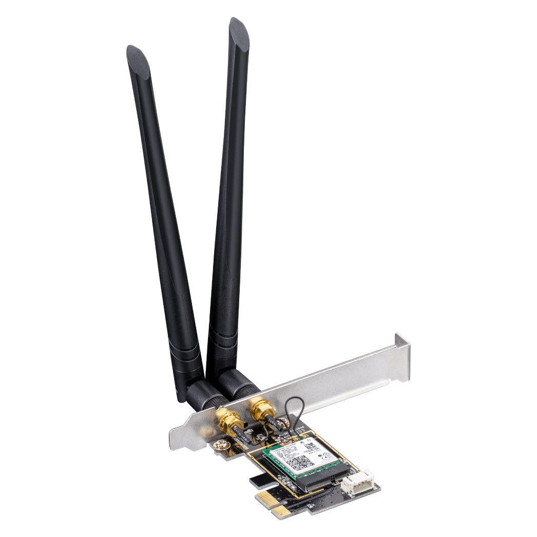 Адаптер Wi-Fi/ 3000Mbps Wi-Fi 6 / Bluetooth 5.0 PCI Express Adapter, Intel AX200 module, 2T2R, 2402Mbps at 5GHz + 574Mbps at 2.4GHz, 802.11ax/ac/a/b/g/n, 2 detachable antennas, Ver 1.0