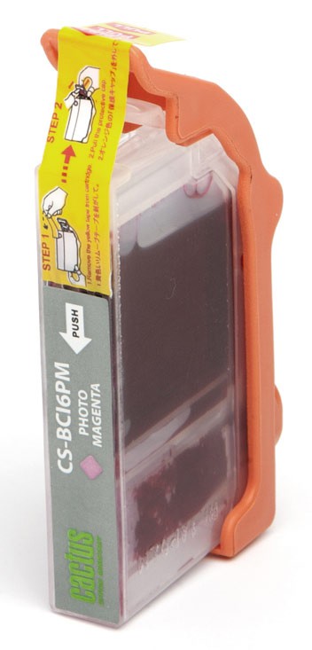 Картридж струйный Cactus CS-BCI6PM светло-пурпурный (12мл) для Canon BJC-8200/MP750/MP760/MP780/iP4000/iP5000/iP6000D/iP8500/S800/S820D/S830D/S900/S9000/i865/i905D/i9100/i950/i965/i990/i9900/i9951