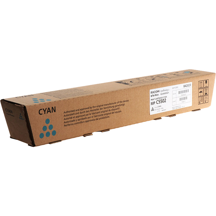 Ricoh 841758/842023 Картридж тип MPC5502E, Cyan Aficio MP C4502/C5502, (22500стр.)
