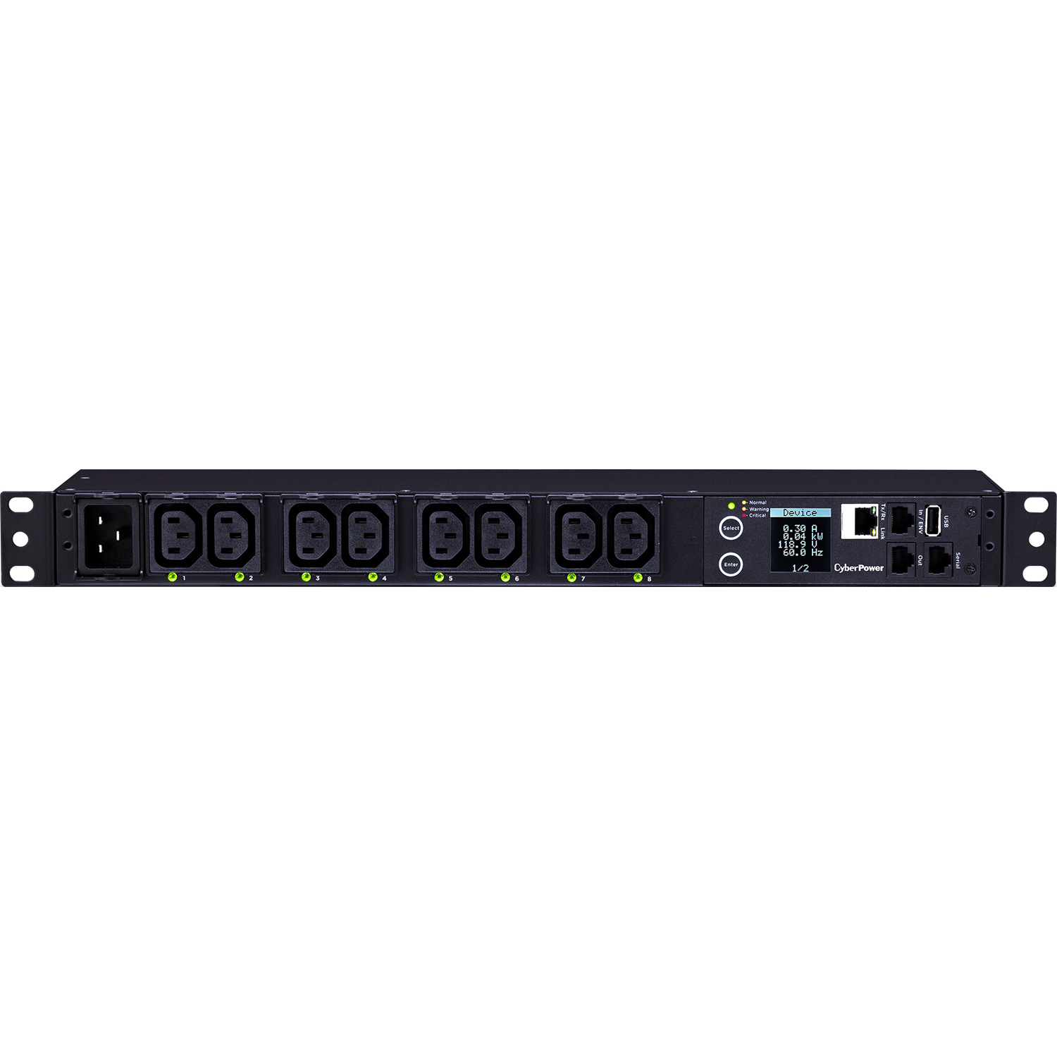 CyberPower PDU81005 PDU {1U type, 16Amp, plug IEC 320 C20, (8) IEC 320 C13}