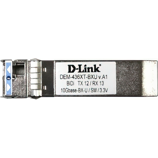 D-Link 436XT-BXU/40KM/A1A PROJ WDM трансивер SFP+ с 1 портом 10GBase-BX-U (Tx:1270 нм, Rx:1330 нм) для одномодового оптического кабеля (до 40 км, разъем Simplex LC)