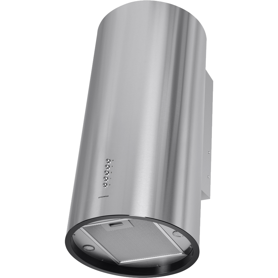 ВЫТЯЖКА MAUNFELD LEE SIDE (C) 39 INOX/ Цилиндрическая настенная вытяжка, 1000 м3/ч, 52 дБ, кнопочное управление, 3 скорости, нерж.