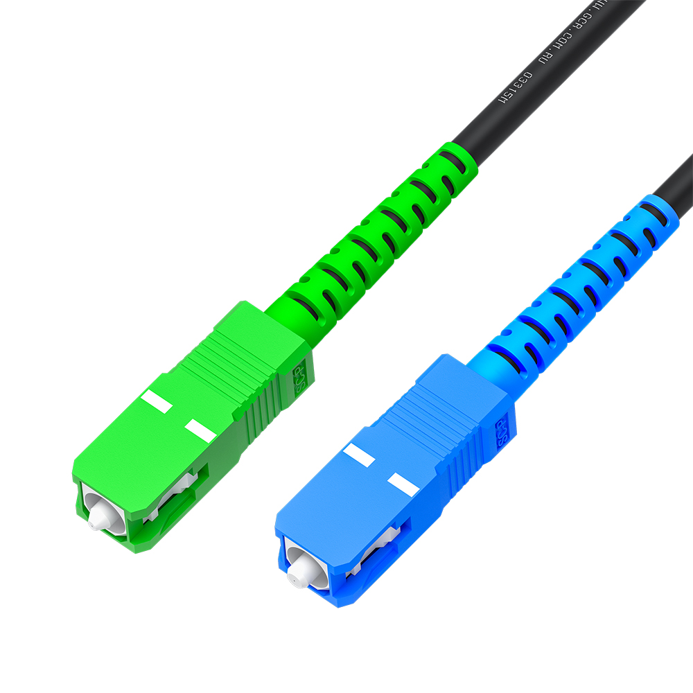 GCR PRO Патч-корд оптический 40.0m переходной SC/APC - SC/UPC Simplex одномодовый SM 9/125, LSZH, черный