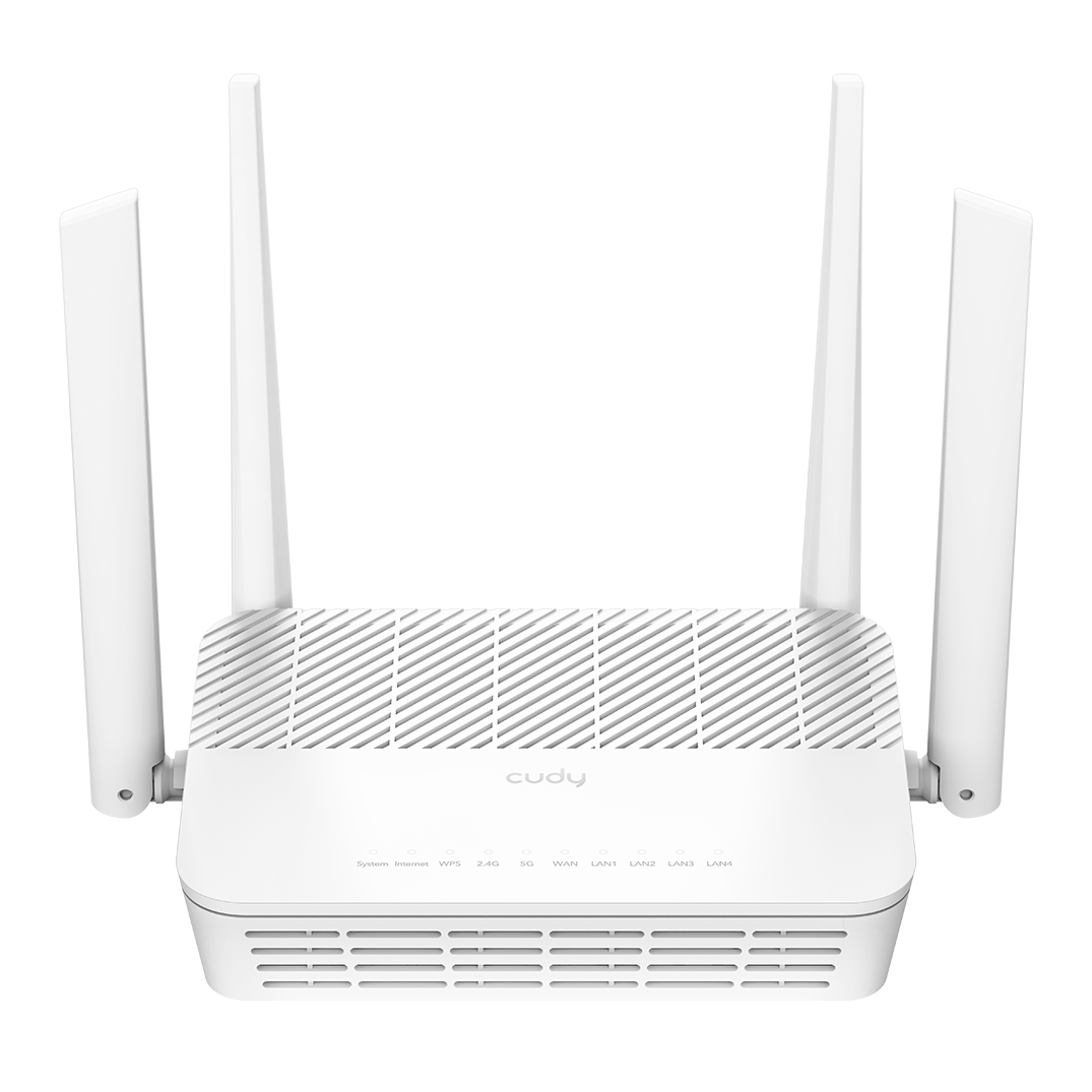 Маршрутизатор/ AX3000 2.5G Dual Band Wi-Fi 6 Mesh Router, Chipset MT7981BA+MT7976CN+MT7531AE+RTL8221B, 802.11ax/ac/a/b/g/n, 2402Mbps at 5GHz + 574Mbps at 2.4GHz, 1 x 2.5G Port , 4 x 10/100/1000Mbps Ports, 4 x 5dBi fixed antennas, WiFi router/AP/ Repeater/WISP Mode, PPTP/L2TP/OpenVPN/WireGuard, MU-MIMO, Guest network, WPS, DDNS,  IPv6, IPTV, WOL, WPA3, TR069/TR098/TR111/TR181,  Cudy Mesh, Cudy APP