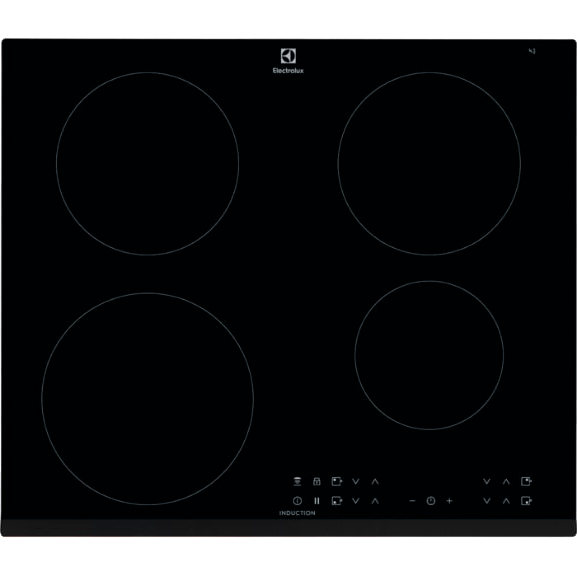 Индукционная варочная поверхность ELECTROLUX/ индукционная на 4 конфорки, cтеклокерамика, мощность: 7200 Вт, независимая установка, размеры (ШхГ): 59x52 см