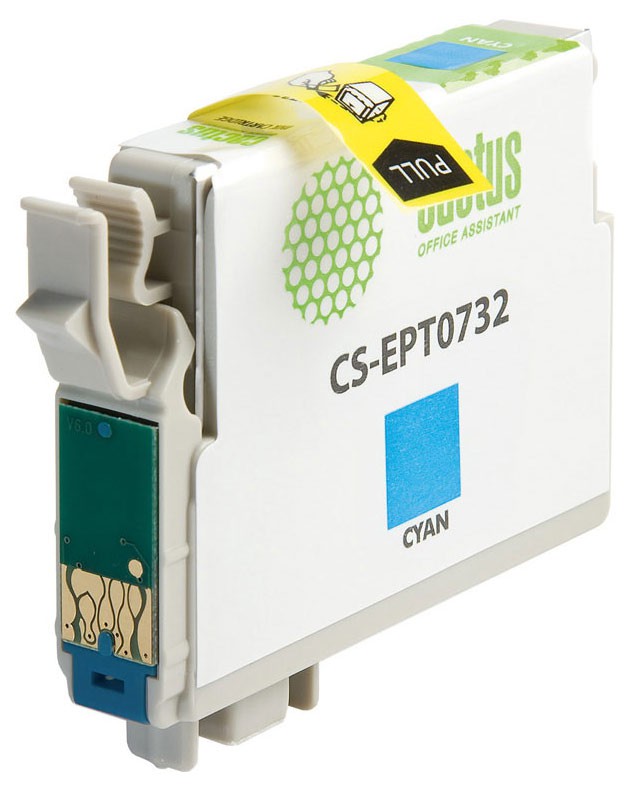 Cactus C13T0732 Картридж  для Epson Stylus С79/ C110/ СХ3900/ CX4900/ CX5900/ CX7300/ CX8300/ CX9300, голубой