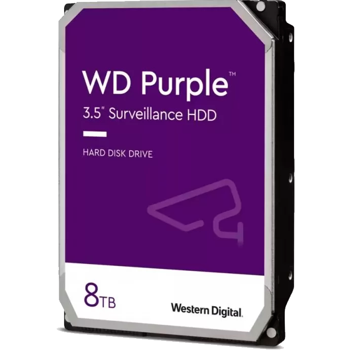 8TB WD Purple (WD85PURZ) {Serial ATA III, 5640- rpm, 256Mb, 3.5"}