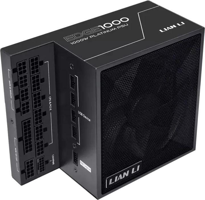 Lian Li  Блок питания  EG1000 / Black / ATX 3.1, 1000W, 80 PLUS Platinum, PCIe 5.1, APFC, USB HUB, 120mm FDB Fan, Fully Modular / G9P.EG1000.BE00.RU