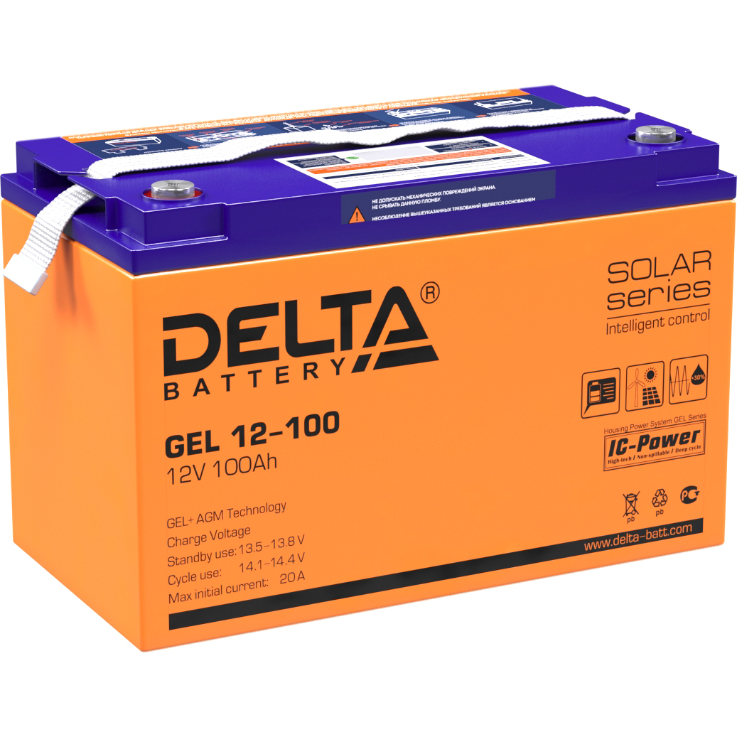 Delta GEL 12-100 (12V/100Ач) свинцово- кислотный аккумулятор