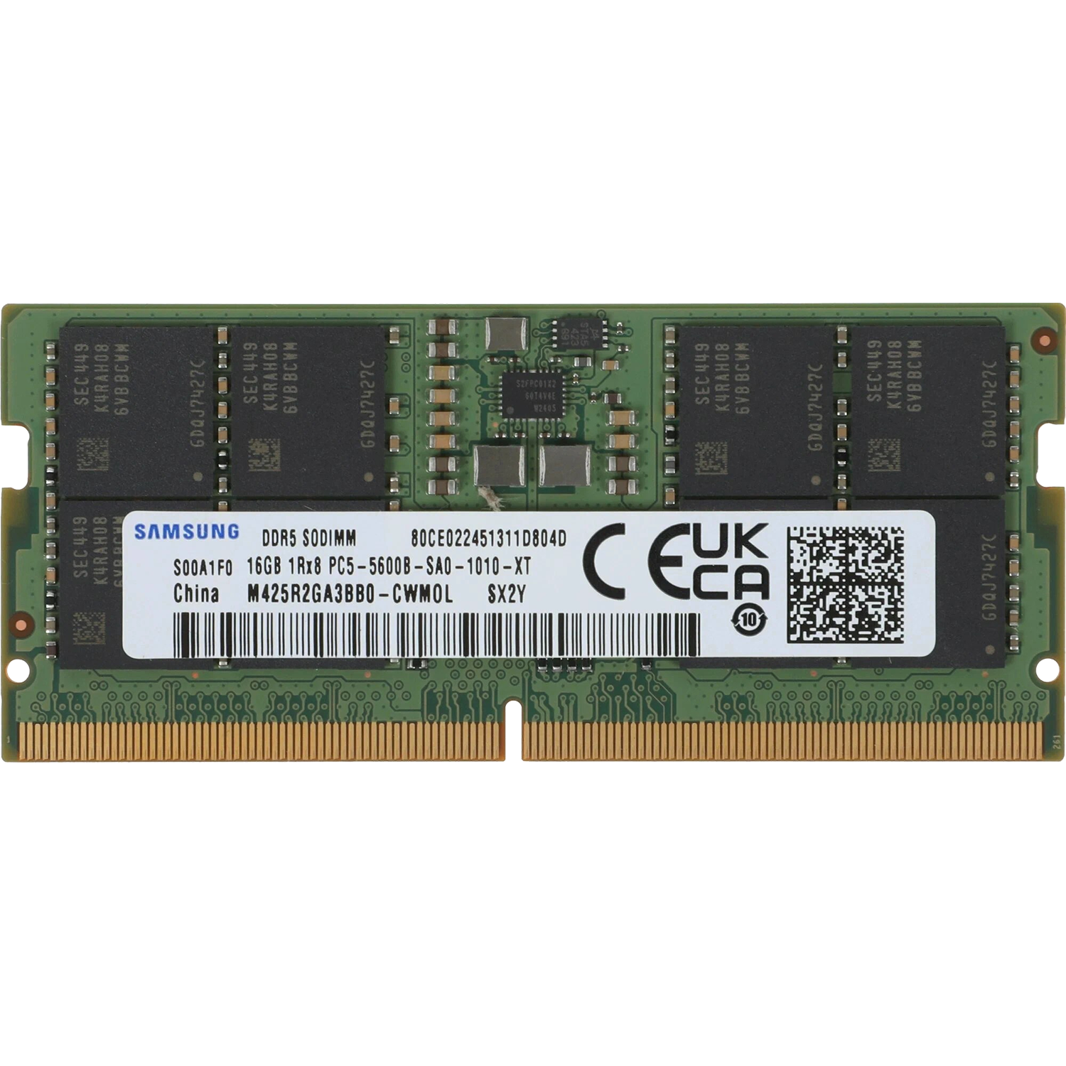 Память оперативная/ Samsung DDR5 SODIMM 16GB 5600 1Rx8, 1.1V