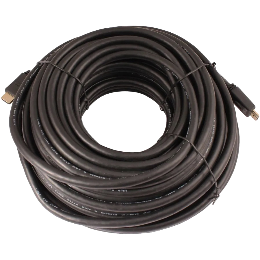 Кабель аудио-видео LAZSO WH-111 HDMI (m)/HDMI (m) 20м. Позолоченные контакты черный (WH-111(20M))