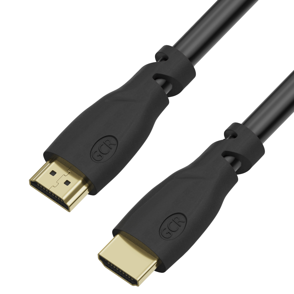 GCR Кабель PROF 10.0m HDMI 2.0, Ultra HD 4K60Hz HDR 4:2:0, 3D, 18.0 Гбит/с, черный, медь, 28/24 AWG, фер. кольца, 3 Х экран с армированием