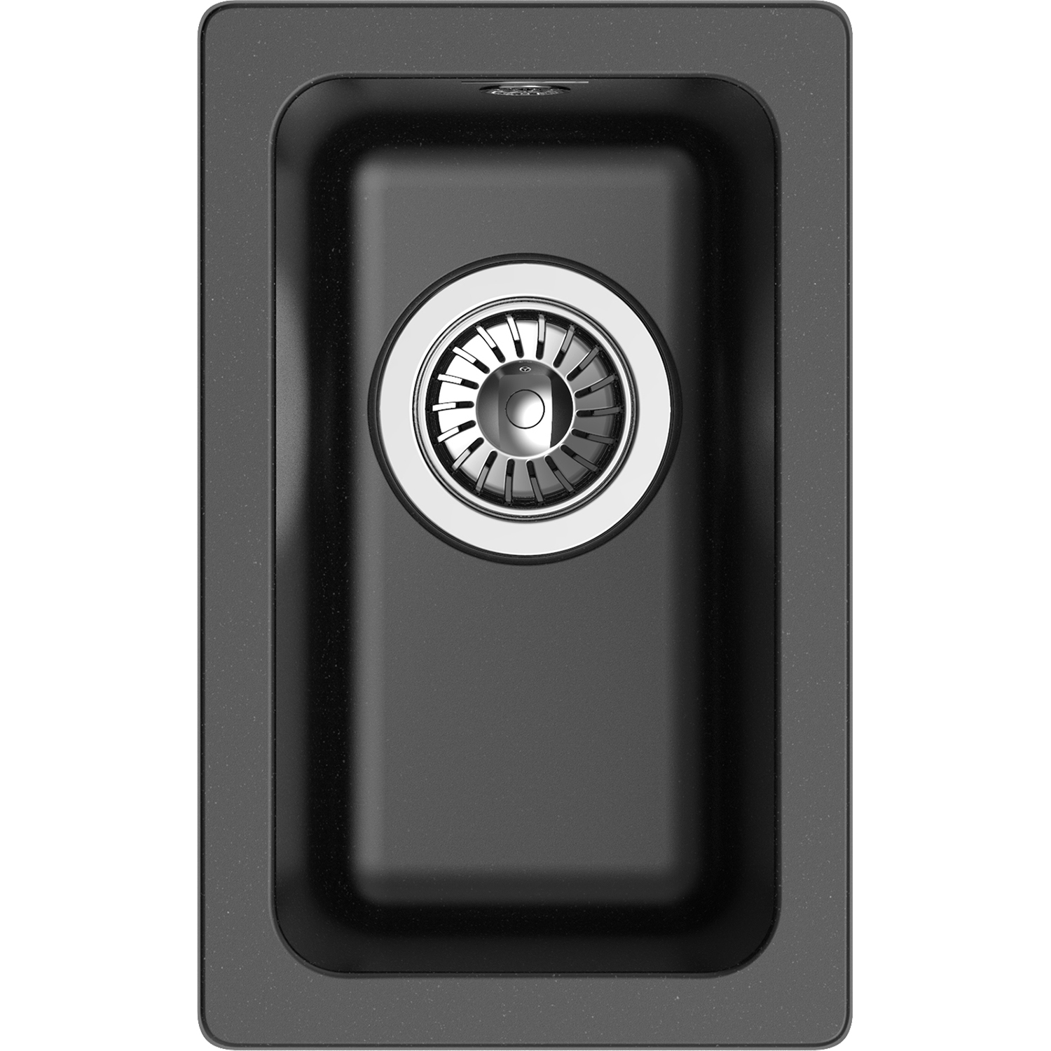 RIVELATO Мойка BERKANA 25 1-чаш 305*455, монтаж: универсальный, материал: кварц, цвет: черный