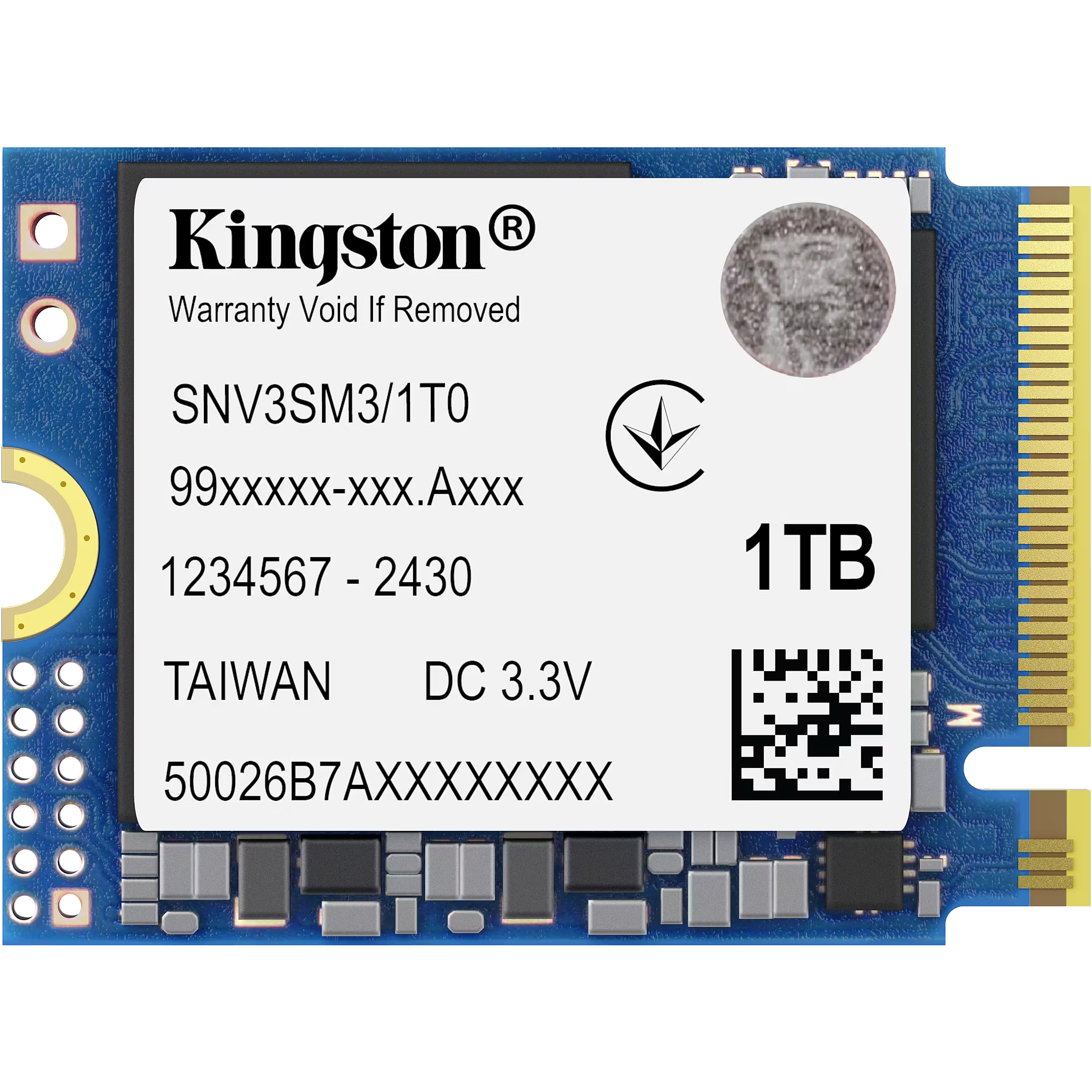 Kingston SSD NV3, 1000GB, M.2(22x30mm), NVMe, PCIe 4.0 x4, 3D TLC, SNV3SM3/1T0