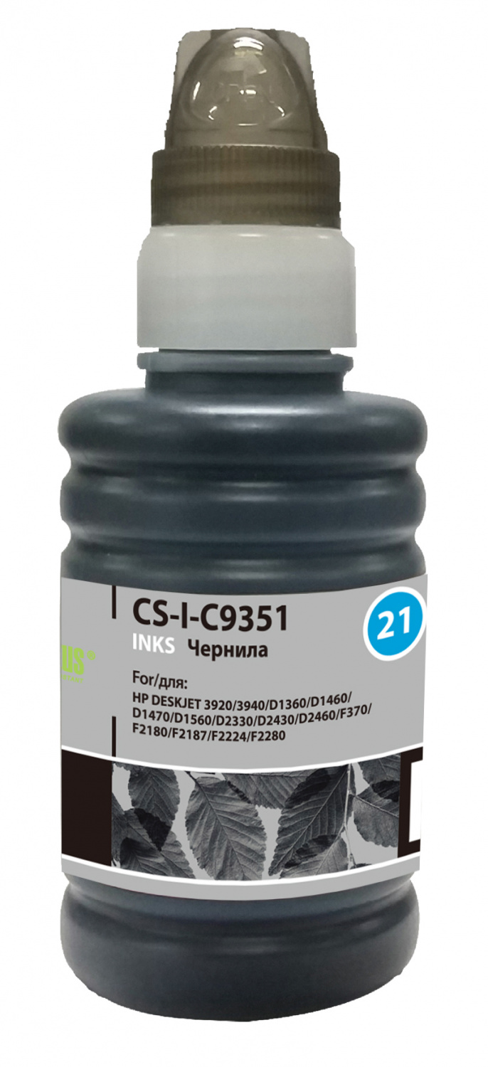 Cactus CS-I-C9351 Чернила для HP DJ 3920/3940/D1360/D1460/D1470/D1560/D2330/D2430/D2460, чёрный, 100 мл.