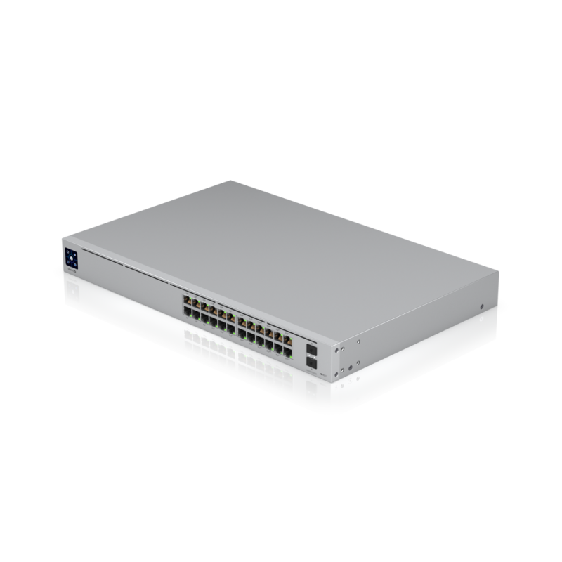 UBIQUITI USW-Pro-24-POE PoE-коммутатор в стойку, 24х 1G RJ45, 2х 10G SFP+, раздача 400 Вт