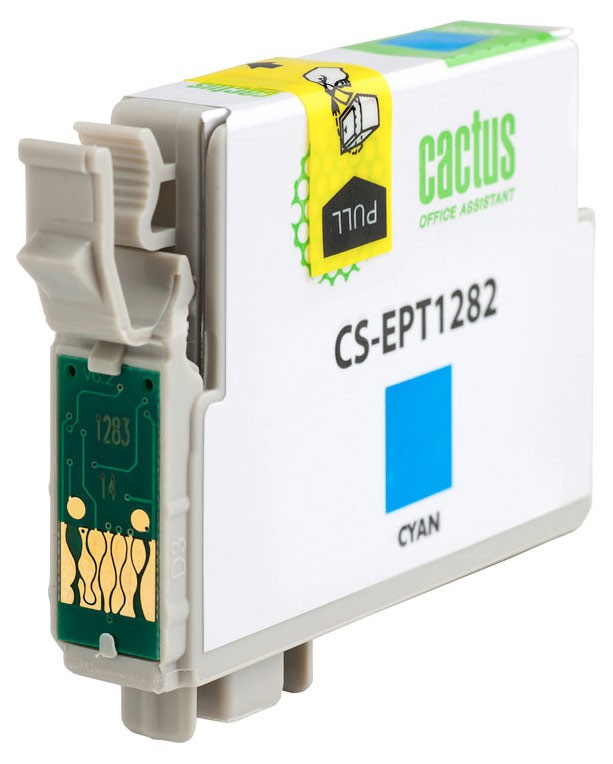 Cactus T1282 Картридж для EPSON Stylus S22/SX125/SX130/SX420W/Office BX305F голубой (7мл)