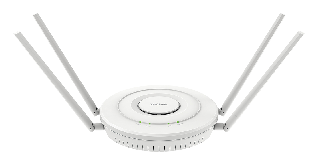 D-Link DWL-6610APE/B1A Беспроводная двухдиапазонная унифицированная точка доступа AC1200 с поддержкой PoE и 4 внешними съемными антеннами