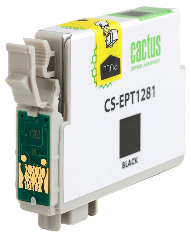 Cactus T1281 Картридж для EPSON Stylus S22/SX125/SX130/SX420W/Office BX305F черный, 10мл