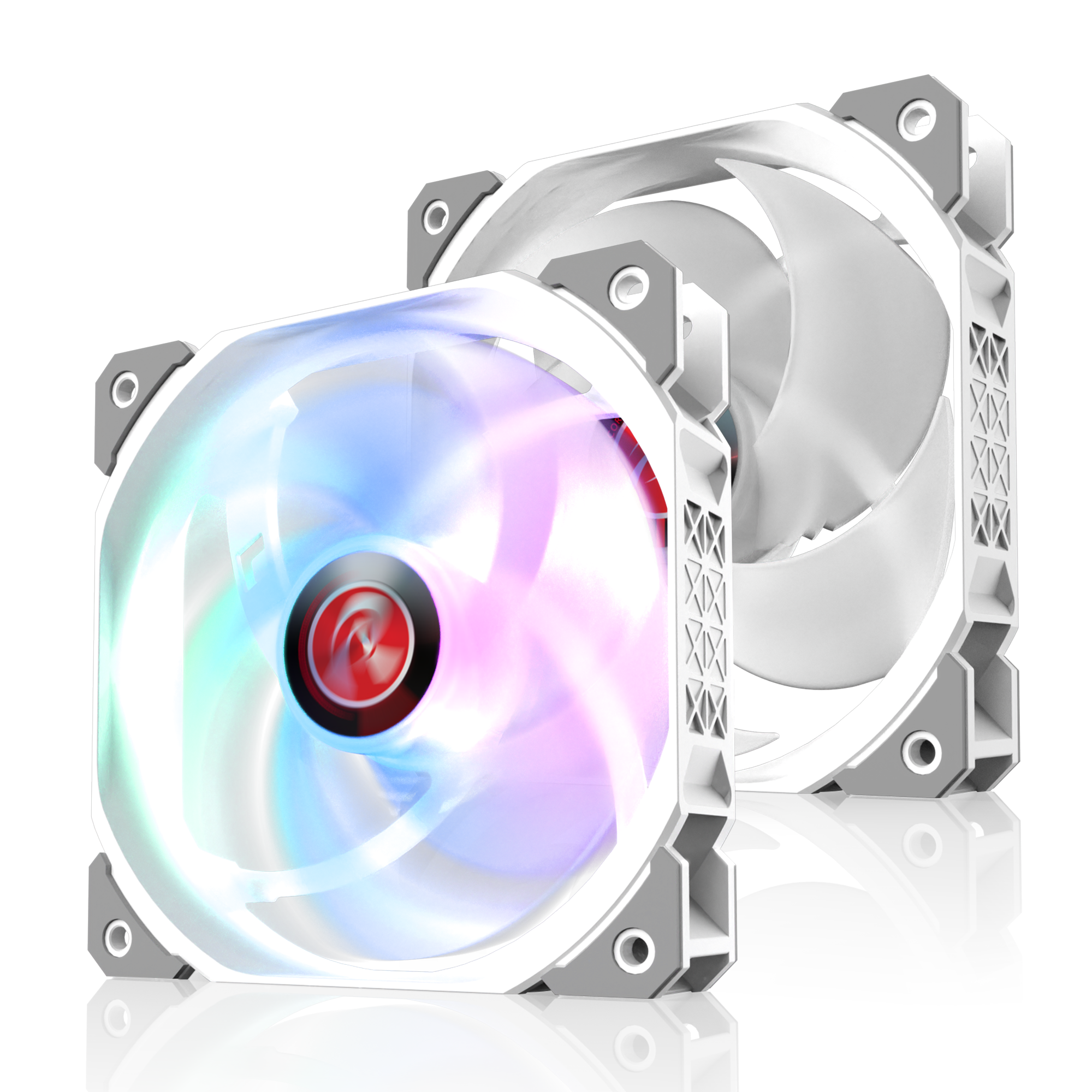 Вентилятор корпусный/ Case Cooler Raijintek AGERAS 12 ARGB-1 (120x120x25mm, 4-pin PWM, 67.38CFM, 33dBA, 2200RPM, White)