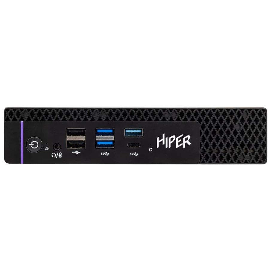 Hiper FT20-i5144R16N5R6BWP FACTUM FT20 Nettop Intel Core i5 14400(2.5Ghz)/16384Mb/512PCISSDGb/noDVD/BT/WiFi/war 1y/1.3kg/черный/Win11Pro + БП 150Вт/металл/VESA Адаптер на 75х75, 100х100