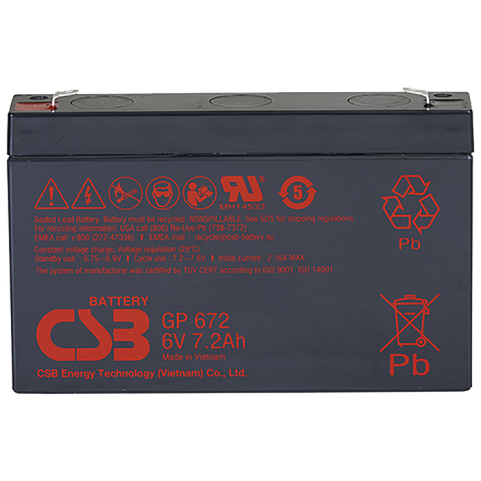 CSB Батарея GP672 (6V/7,2(7)Ah)