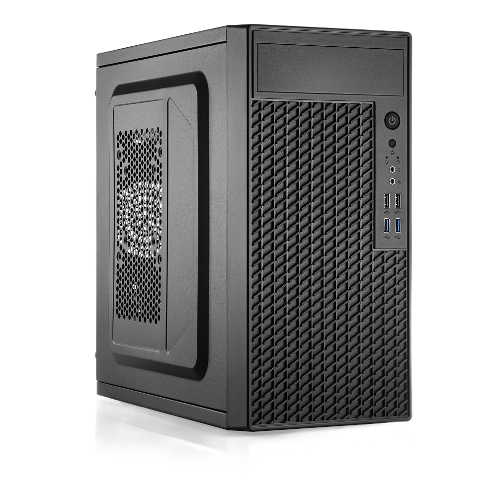 Forza FZ-055-SX450-U32 mATX, 450W, 2xUSB2.0+2xUSB3.0, Black, w/o FAN, 8 cm fan PSU, power cord