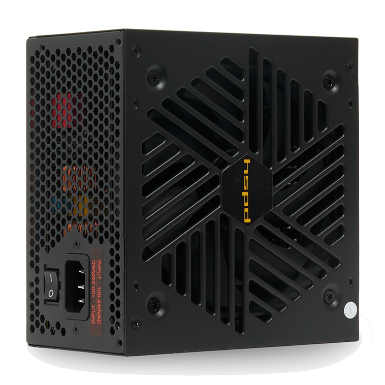 Блок питания/ Power Supply HSPD, 1000W 80+ Gold (ATX, 3.1, PCIe 5.1, Full modular, 1x24(20+4)pin 600mm, 2xCPU 8(4+4)pin 700mm, 2xPCIe*2 8(6+2)pin 550+150mm, 1x12V(2x6) 12+4pin 600W 550mm  2xSATA*3 500+150+150mm, 1xMOLEX4pin*3+FDD 500+150+150+150mm , Active, 120x120mm, 150x140x86mm, APFC, OVP, UVP, SCP, OCP, OTP, OPP, NLO, SIP, black)