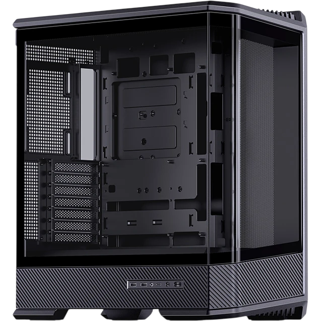 Корпус без блока питания/ Case JONSBO D400, Midi-Tower, TG, no fan, 2xUSB-A 3.0 + 1xUSB-C 3.2, ATX, mATX, mITX Black