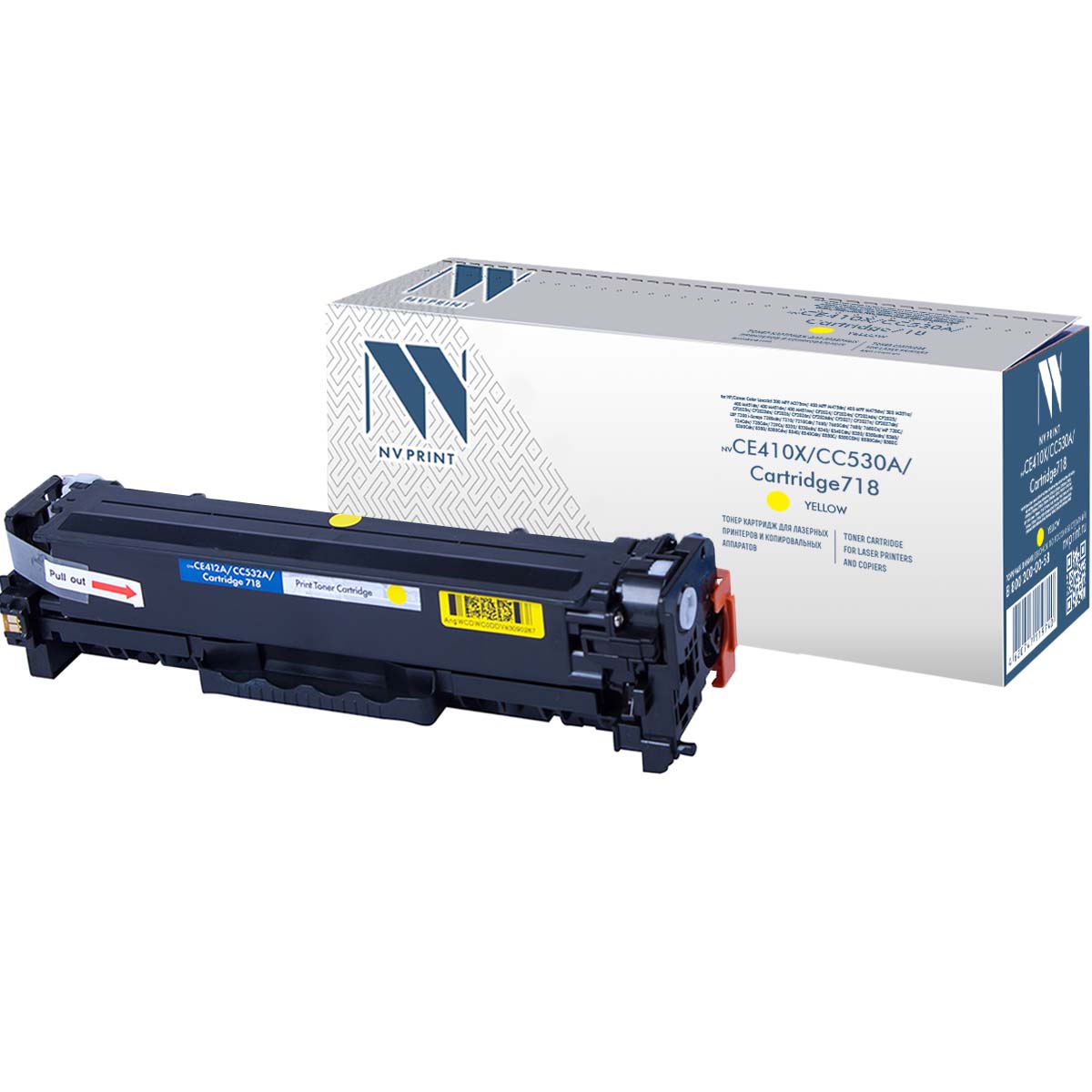 NV Print CE412A/CC532A/718Y  Картриджи для HP LaserJet Color M351a/M375nw/dn/dw/M451nw/dn/dw/CP2025/dn/n/MFP-CM2320fx/n/Canon i-SENSYS LBP-7200Cdn/7210Cdn/7660Cdn/MF8330Cdn/8580Cdw,, 2.8К