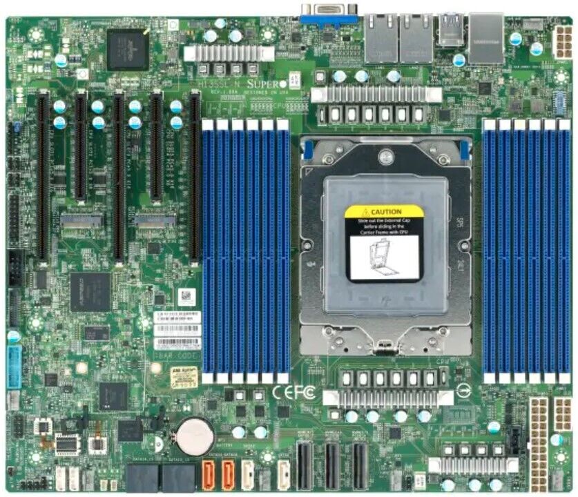 Supermicro MBD-H13SSL-N-B Материнская плата AMD EPYC UP platform with socket SP5 CPU, SoC, 12x Bulk