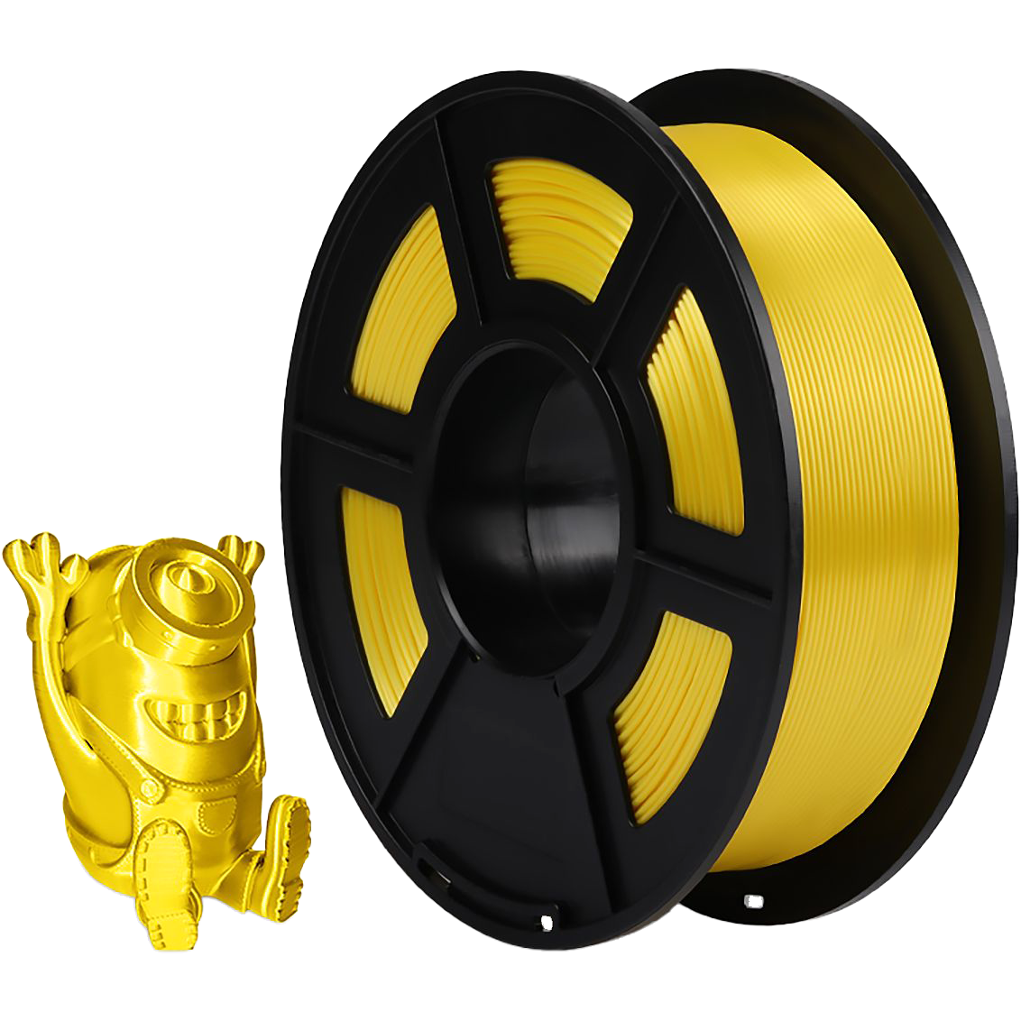 Филамент NVPRINT Silk PLA+ Yellow для 3D печати диаметр 1.75мм  длина 330 метров  масса 1 кг