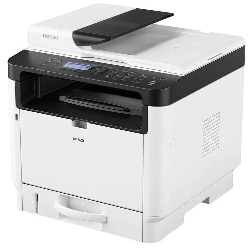 Ricoh LE M 320, МФУ, A4, 256Мб, 32стр/мин, дуплекс, ADF35, LCD-экран, PS, LAN, старт.картр.1000стр. (408536)