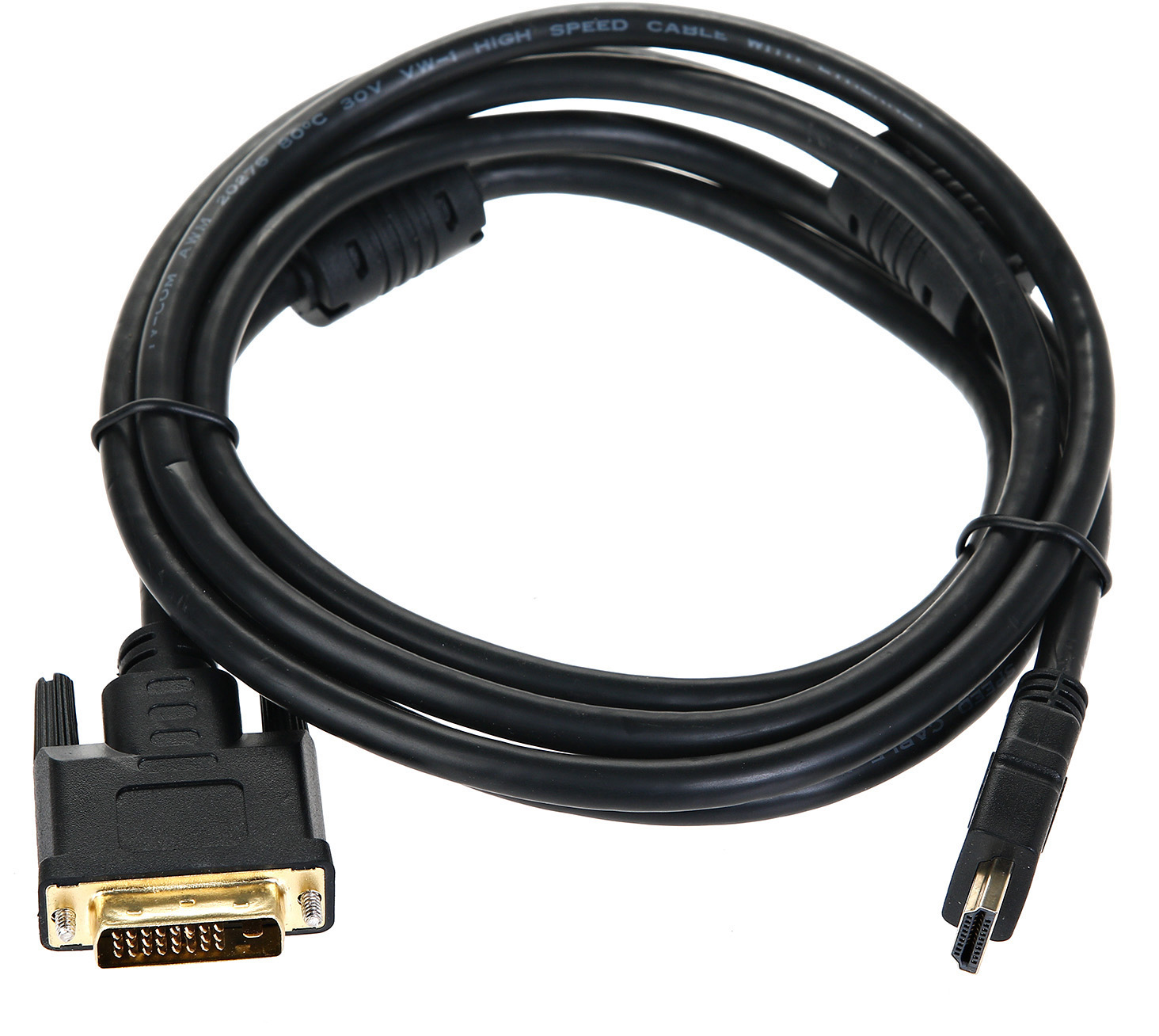 TV-COM Кабель (LCG135F-2M) HDMI to DVI-D (19M -25M) 2м, 2 фильтра