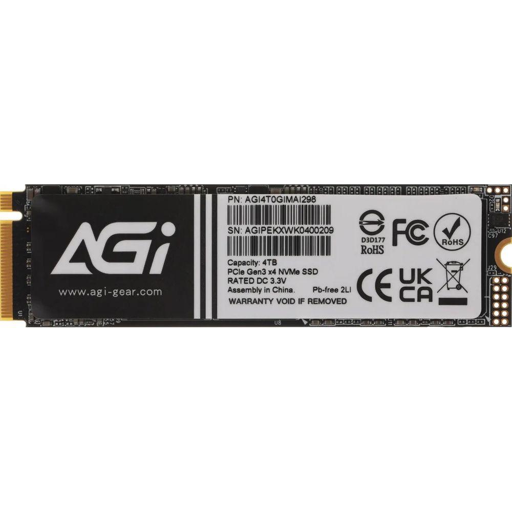 Твердотельный накопитель AGI AI298 M.2 PCIe 4TB RETAIL-Color Box