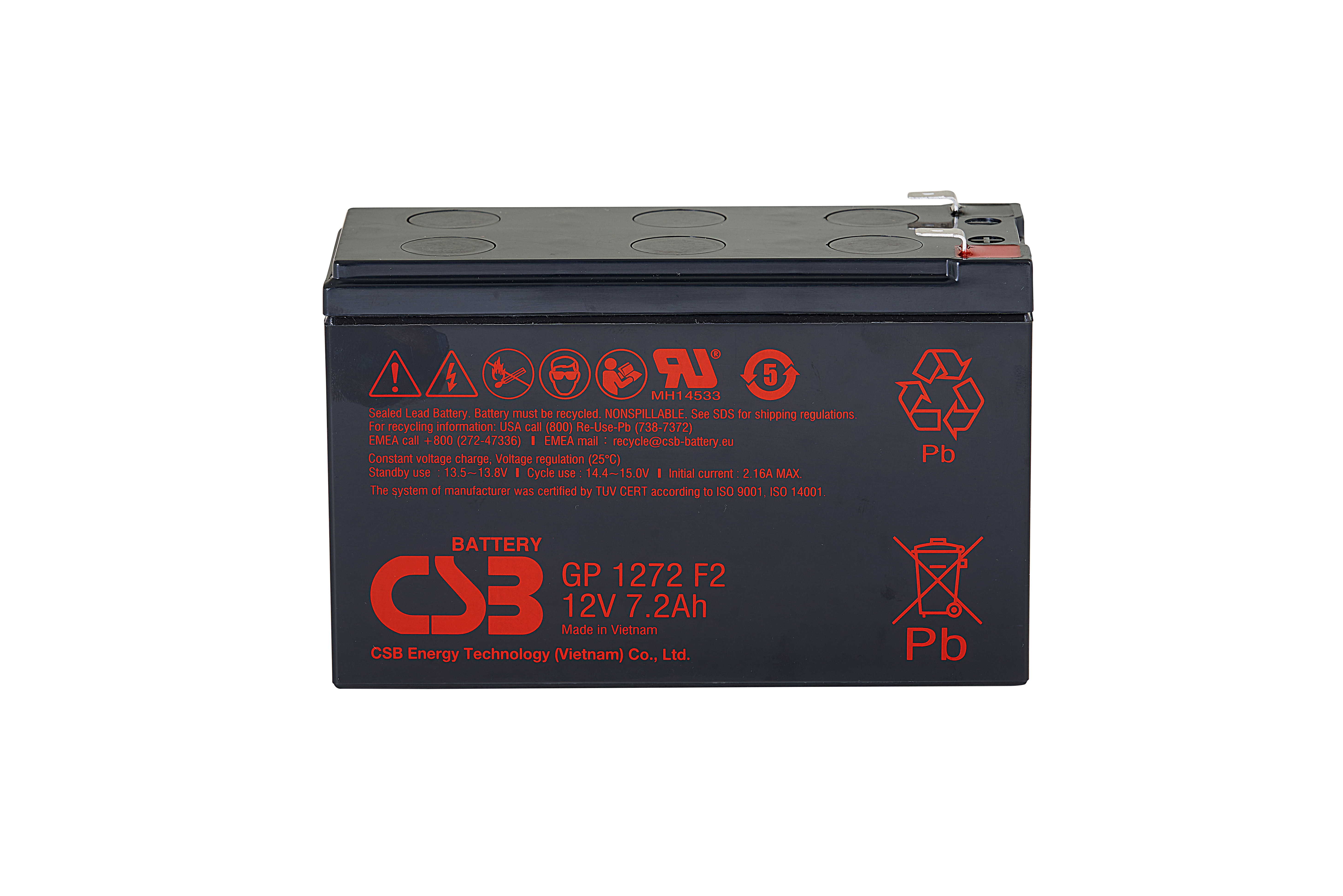 CSB Батарея GP1272 (12V 7.2Ah F2)