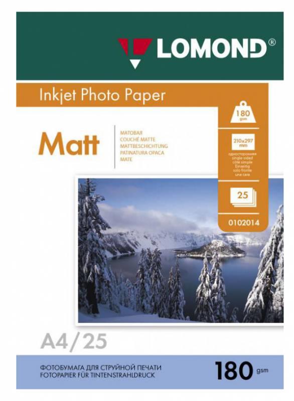 LOMOND 0102037 Матовая бумага 1x A4, 180г/м2, 25л