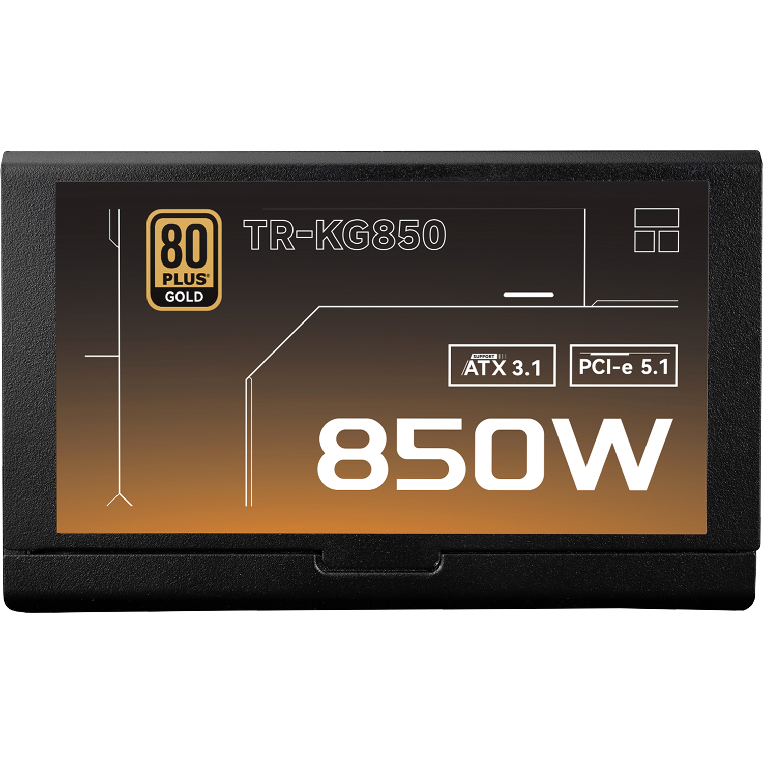 Блок питания 850W/ Power Supply Thermalright, 850W 80+ Gold (ATX, 3.1, PCIe 5.1, Full modular, 1x24(20+4)pin, 2xCPU 8(4+4)pin, 2xPCIe*2 8(6+2)pin, 1x12V-2x6, 8xSATA3, 3xMOLEX4pin, Active, 120x120mm, 150x140x86mm, APFC, OVP, UVP, SCP, OCP, OTP, OPP, black)