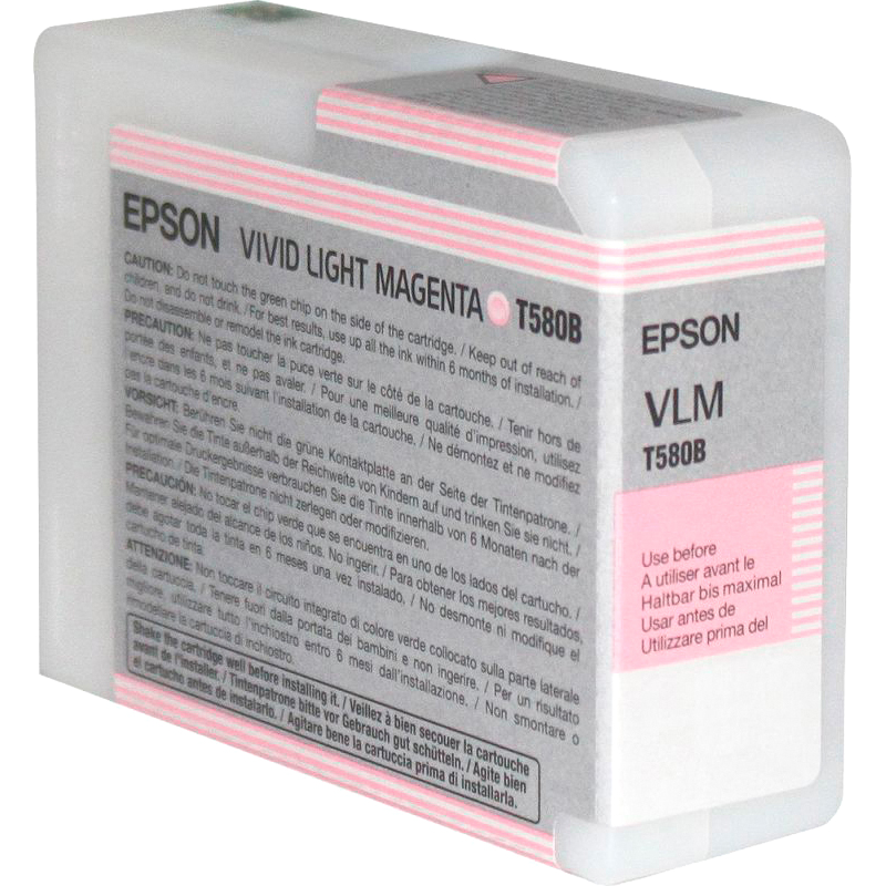EPSON C13T580B00 Картридж Epson Stylus Pro 3880 насыщенный светло-пурпурный (Vivid Light Magenta) 80 мл.