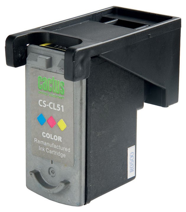 Cactus CL-51  Картридж  для Canon Pixma MP150/MP160/MP170/MP180/MP450/MP460/iP2200/iP6210/iP6220/iP6220D/iP6310/iP6310D/MX300/MX310, голубой/пурпурный/желтый